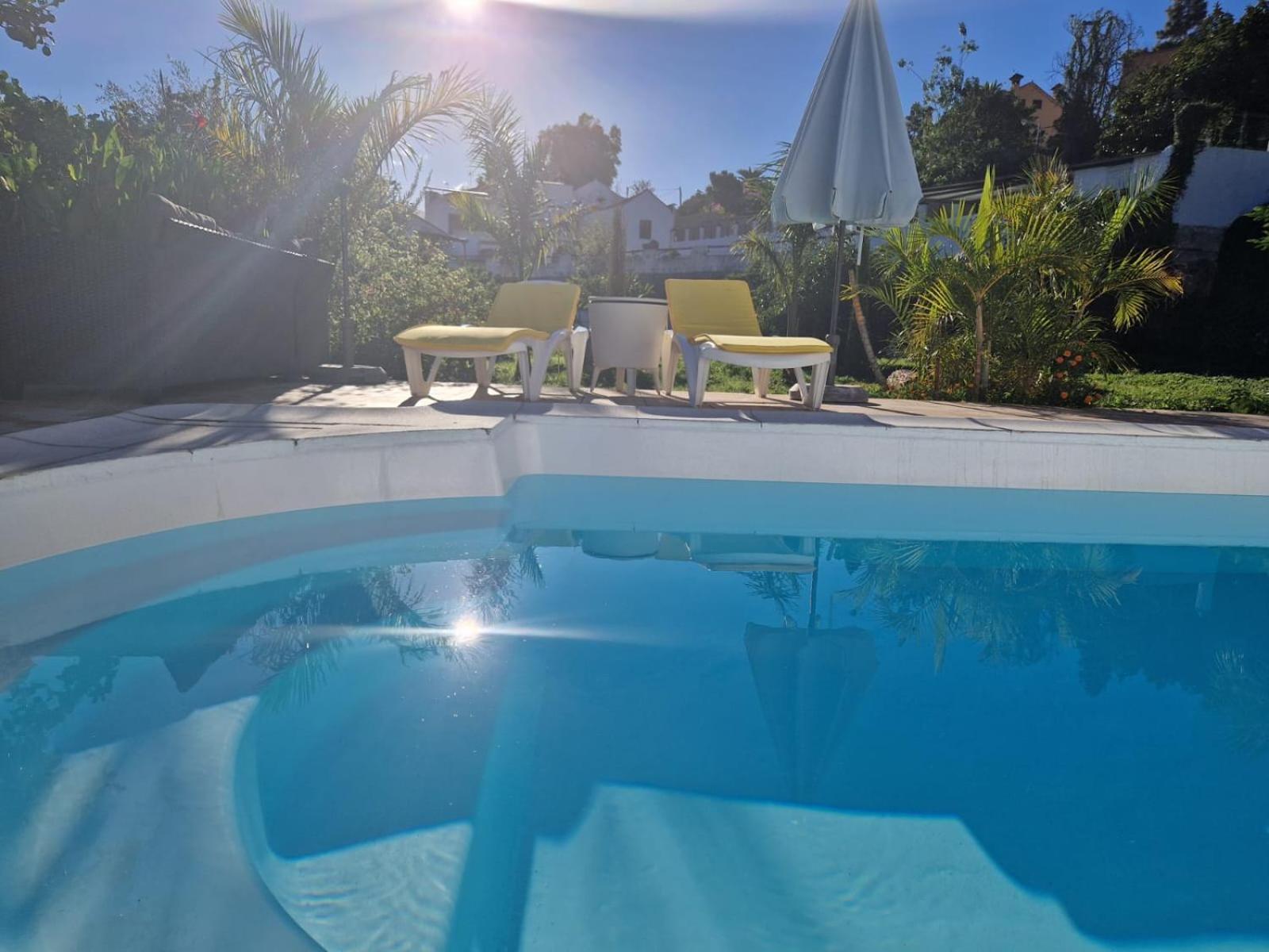 Casa Con Piscina, High-Speed Wi-Fi Y Vistas Villa Santa Brigida  Luaran gambar